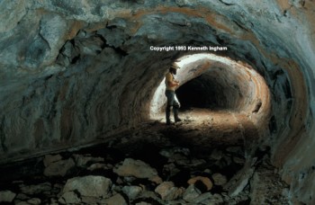 Kenneth Ingham Pictured in a Lava Tube