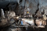 Diana Northup in the bottom of the paleopool in Hidden Cave.